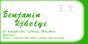 benjamin ujhelyi business card